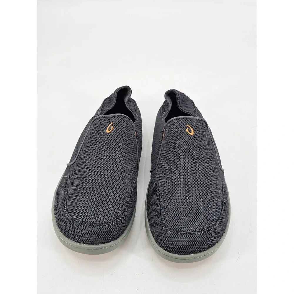 OluKai Men's Nohea Mesh Slip‎ On Boat Shoes Gray Orange 10188-4242 Size 8.5 US